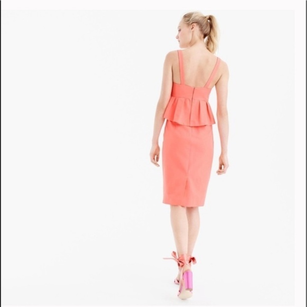 J. Crew Peplum Party Dress in classic fraille Sz 4​ - Picture 3 of 10